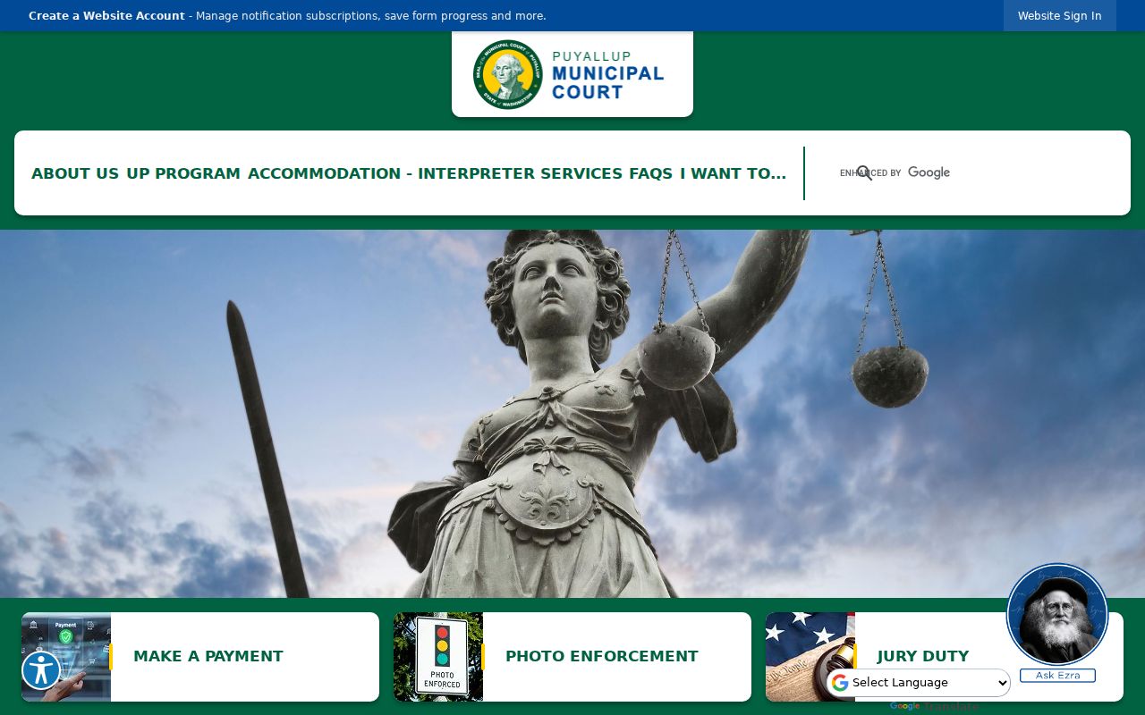 Puyallup and Milton Municipal Court official webpage